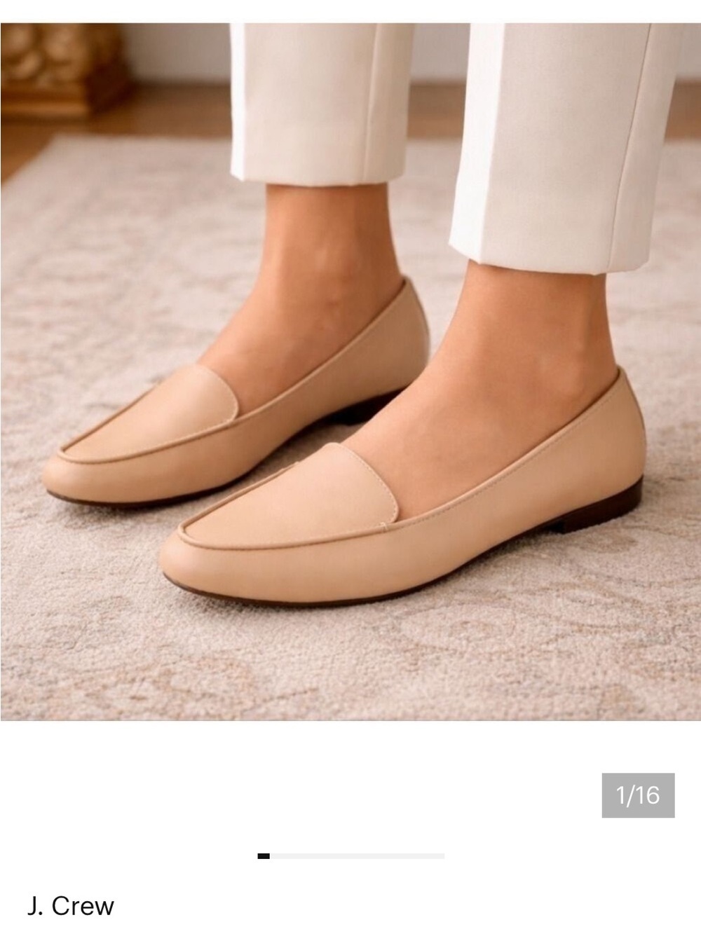 J. Crew Edie Leather Flat